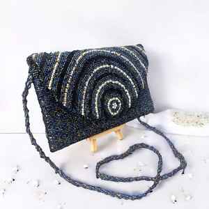 Bolso de Magnolia con cuentas, monedero con cuentas florales, bolso de flores blancas, bolso de hombro de primavera, monederos con cuentas de verano, hecho a mano floral - Product Image 2