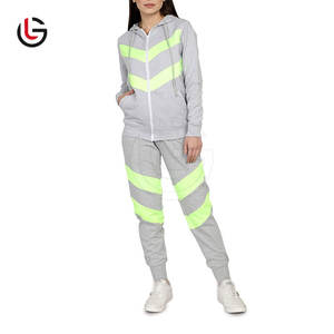 ชุดวอร์มสำหรับผู้หญิงชุดวอร์มผ้าคอตตอนสีเทาอ่อนสีเขียวอ่อนของ100% ดีไซน์ใหม่ล่าสุด - Product Image 1