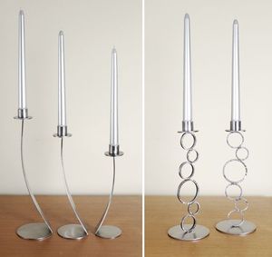 Decorative Elegant Metal <b>Candle</b> <b>Holder</b> With Unique Base Suitable For Romantic Candlelight <b>Dinners</b> And Modern Interiors - Product Image 1
