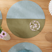 Nouveau design couture napperons en cuir napperons réversibles résistant à la chaleur napperons imperméables pour Table à manger