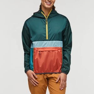 Chaqueta cortavientos impermeable de talla grande 2024 para mujer, abrigo informal con capucha y cremallera con bolsillo frontal, abrigo de invierno de verano, Color de logotipo personalizado - Product Image 1