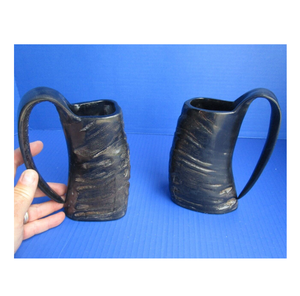 Taza de Cuerno de Búfalo Recién Llegada, Taza de Cuerno con Empaque Personalizado, Juego de 2 Piezas Artesanales con Asa - Product Image 3