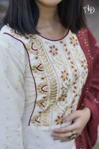 La colección de dupatta de diseñador más esperada con Kurti Plazzo sharara y conjunto de pantalón 3 piezas Traje de calidad premium para mujer - Product Image 3