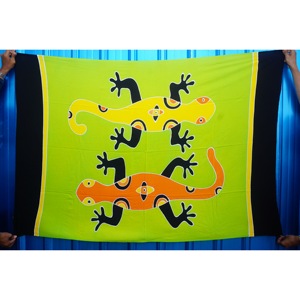 Sarongs hawaïens peints à la main en rayonne de qualité supérieure, paréo, vente en gros personnalisée, vêtements de plage, couverture, îles du Pacifique, HPGU018-03-180 - Product Image 1