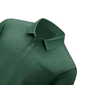 Camiseta de Cuello Redondo de Punto Sólido para Hombre, 100% Algodón, 210 GSM, Manga Corta, Transpirable, Ligera, Informal, Cuello Pique, Personalizable - Product Image 3