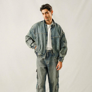 Fabricant de vestes en tissu denim et coton personnalisé en usine, veste en jean OEM à lavage pigmenté personnalisée pour hommes - Product Image 4
