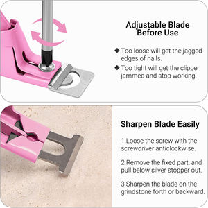 Cortauñas de acero y acrílico con cuchilla afilada para salón de casa, manicura, pedicura y arte de uñas, uso de dedos - Product Image 3