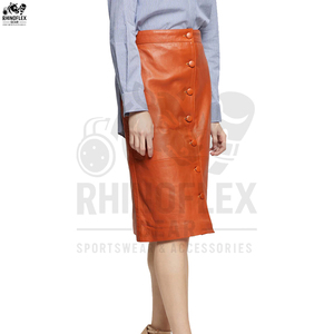 Nouvelles jupes en cuir véritable décontractées pour femmes, design personnalisé, couleur et taille personnalisées, respirantes, de haute qualité, service OEM - Product Image 2