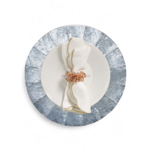 Round Capiz <b>Placemat</b> with Organic Texture for Calm <b>Table</b> Styling and Everyday <b>Dining</b> From Vietnam - Product Image 2