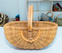 Panier en rotin 2024 utilisé pour le pique-nique, le panier de fruits, le cadeau pour votre maison au meilleur prix au Vietnam.