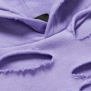 New Trending Fashion OEM Men's <b>Distressed</b> Oversize Hoodies <b>Top</b> Quality Fabric Quick Dry Breathable <b>Distressed</b> Pullover Hoodie - Product Image 5