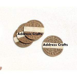 Posavasos antideslizantes de madera y mármol de diseñador Precio directo de fábrica al por mayor Nueva llegada Estilo de mármol 4 piezas Juego de posavasos con soporte - Product Image 6