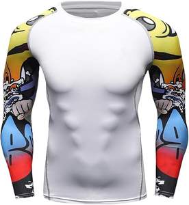 Rashguard Shirt personnalisé OEM pour haut de compression Jiu Jitsu MMA avec technologie anti-odeur et contrôle de l'humidité - Product Image 4
