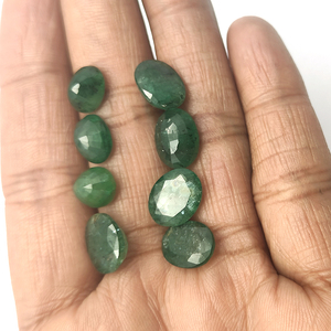 9 piezas de alta calidad de corte de piedras preciosas sueltas Natural Sakota Esmeralda 9x7mm 11,5x9mm faceta ovalada verde US $37 para 26,25 Cts High IROC Sales - Product Image 4