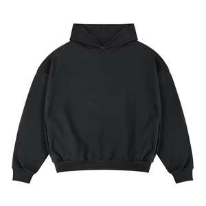 Sudadera con Capucha Extra Grande para Hombre, Gruesa, de Algodón 100%, para Invierno, Color Sólido, Hombros Caídos, Diseño Personalizado de Alta Calidad - Product Image 1