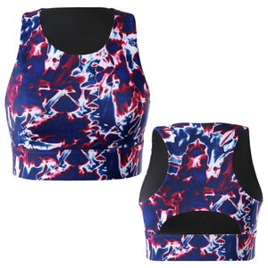 OEM Custom Heat-Transfer Printed Plus Size Lightweight High Support Four-Way <b>Stretch</b> Women Sports <b>Bra</b> Seamless Push Yoga - Product Image 1