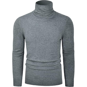 Vente en gros de pull tricoté chaud d'hiver à manches longues pour hommes, pull en polyester respirant et confortable, anti-rétrécissement et anti-rides - Product Image 1