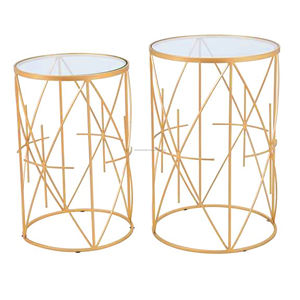 Table d'appoint en métal doré de luxe faite à la main pour la maison Table d'appoint moderne pour lit et canapé Meubles de café personnalisés - Product Image 1