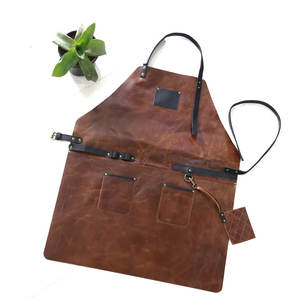 Delantal de cuero de vaca dorado personalizado de alta calidad, impermeable, protección de soldadura, ropa de seguridad, tela, uso en la cocina - Product Image 3