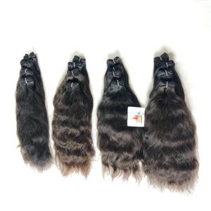 Venta al por mayor fabrica color natural indio 100% Paquete de templo tejido Procesamiento Natural ninguno extensiones de cabello humano sin procesar - Product Image 3