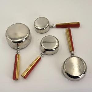 202 Stainless Steel Measuring Cups Creative <b>Resin</b> & Wood Handle for Measuring Coffee Tea Milk Powder Measuring - Product Image 5