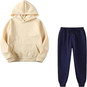 EN STOCK STYLE UNI 220GSM FEMMES 2 PIÈCES TENUE SWEATSUIT POLYESTER HOODIE SWEATSHIRT ET JOGGER PANTALONS DE SURVÊTEMENT ENSEMBLES 2024 - Product Image 1