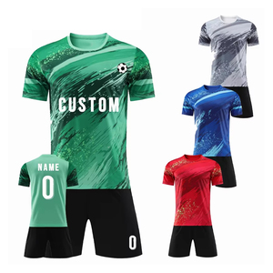 เสื้อฟุตบอลระบายอากาศได้ดีชุดยูนิฟอร์มเสื้อออกกำลังกายพิมพ์ลายซับลิเมชันโลโก้ออกแบบได้ตามต้องการ - Product Image 1