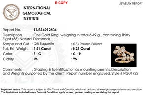 Anillo de Diamantes de Oro Moderno para Mujer con Brillo Radiante, Joyería Elegante para Moda y Novias - Product Image 5