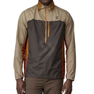 Veste de pluie légère et durable pour hommes pour l'hiver Col montant à fermeture éclair complète en nylon Polyester Logo avant Position - Product Image 1