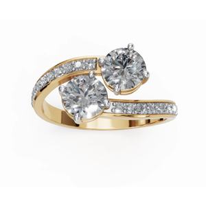 Anillo de diamante cultivado en laboratorio con brillo atemporal de Miranda en oro amarillo, rosa y blanco de 9k, 14k y 18k, joyería de compromiso elegante y sostenible - Product Image 1