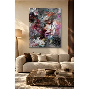 Impression sur toile de visage d'une femme abstraite et colorée de Fida - Product Image 2