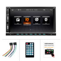 Autoradio universel 7 pouces 1 Din avec écran tactile, Mirror Link/FM/TF/BT/MP5, lecteur audio pour voiture