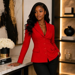 Blazer ajusté pour femme avec logo de sororité personnalisé, col à revers et poches avant - Product Image 5