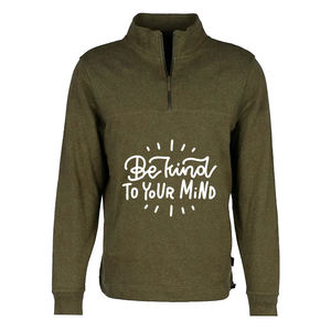 High Quality Men's Half Zip <b>Sweatshirt</b> Large Size <b>Navy</b> Blue Color Stand Collar Casual Wear <b>Sweatshirt</b> For Adult - Product Image 4