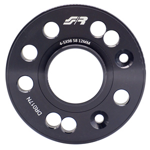 2 espaciadores de rueda negros de 12 mm 4-5x98 con centrado 58.1 con bull. - Product Image 2