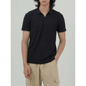 ZARYN Polo tricoté de haute qualité MC2343 Coupe décontractée classique Uni à carreaux foncés Brodé Écologique Options grandes tailles - Product Image 4