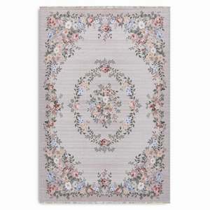 Netline Home Ordered Octagons Warm White Heritage Washable <b>Rug</b> - Product Image 2