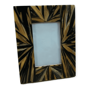 Marco de Fotos Ecológico de MDF con Incrustaciones en Negro y Dorado, Diseño de Lujo Único, a Precio de Fábrica, para Decoración del Hogar y Fiestas de Aniversario - Product Image 1