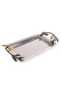 Trending Design Gold Brass Serving Tray Round High Quality <b>Matte</b> <b>Table</b> Top Latest Design Serving Tray Direct Selling Low Price - Product Image 4