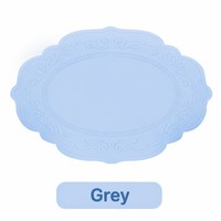 Set de table en silicone gaufré vintage, antidérapant, isolant thermique, motif floral, rond ou ovale, avec logo personnalisé