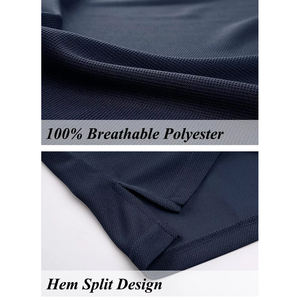 Chemises polo à manches courtes pour hommes, coton piqué à séchage rapide, chemises polo unies à manches courtes pour l'été - Product Image 2