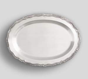 Classical Style Stainless Steel Serving <b>Tray</b> With Silver Finished and Oval Shape Used for Food and <b>Drink</b> Serving Use - Product Image 2