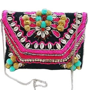 Pochette Banjara in tessuto Vintage tribale indiano zingara etnica fatta a mano