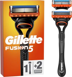 Gillette Fusion5 <b>Razor</b> <b>Men</b> 5 Blade Manual <b>Razor</b> ,1 Handle and 2 Blade Refills ,Black - Product Image 4
