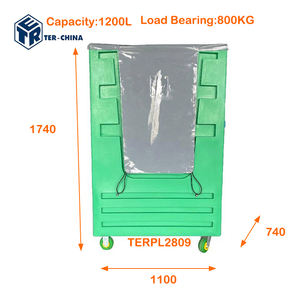 상업용 세탁 장비 1200L 플라스틱 세탁 카트 (수납 바구니 화물 및 보관 솔루션 포함) - Product Image 3