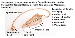 Shreeyantra Designer guérison cuivre métal pendule beau attrape-soleil ouvrable pour la radiesthésie Reiki Divination méditation - Product Image 6