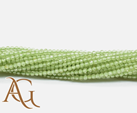 Perles rondes facettées de couleur vert péridot, perles rondes en verre synthétique pour la fabrication de bijoux en Chine, 2 mm, 3 mm, 4 mm, 6 mm