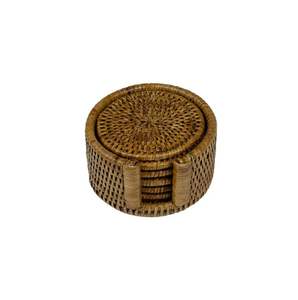 American Style Round Shape Handmade Rattan Coaster in <b>Table</b> Coaster for <b>Dinner</b> Home Decor Accessories - Product Image 5