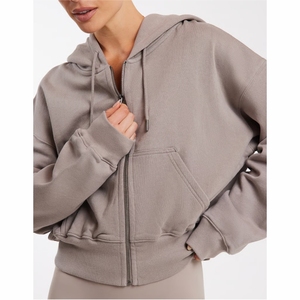 เสื้อฮู้ดดี้ผู้หญิงไซส์ใหญ่ ทรงหลวม ไหล่ตก สำหรับฤดูหนาว มีโลโก้ด้านหน้า ผลิตจากผ้าฝ้าย 100% เป็นมิตรกับสิ่งแวดล้อม ดีไซน์ลำลอง ราคาถูก - Product Image 2