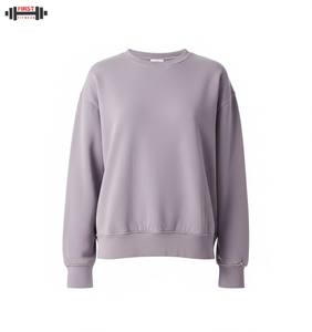 เสื้อกันหนาวเฟรนช์เทอร์รี่สำหรับสตรีทแวร์ผ้าสเวตเชิ้ตฟิตเนสแบบสลิมฟิตมีฮู้ดแบบรูดซิปด้านหน้าผ้าโพลีเอสเตอร์/ ผ้าฝ้าย - Product Image 2